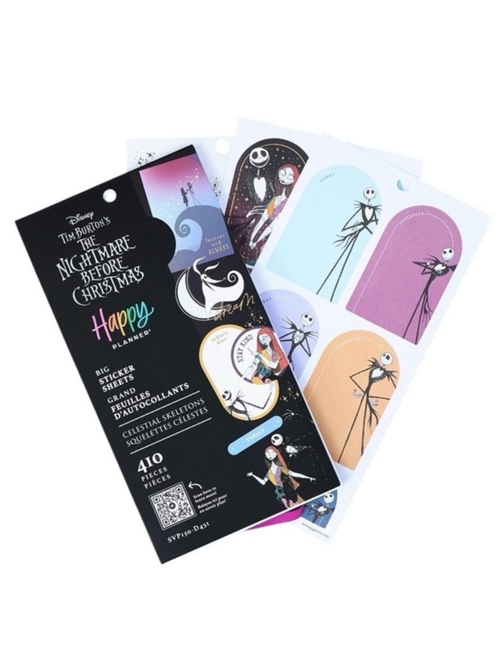 Happy Planner Nightmare Before Christmas Big Sticker Sheets Goth Disney 410 Pc